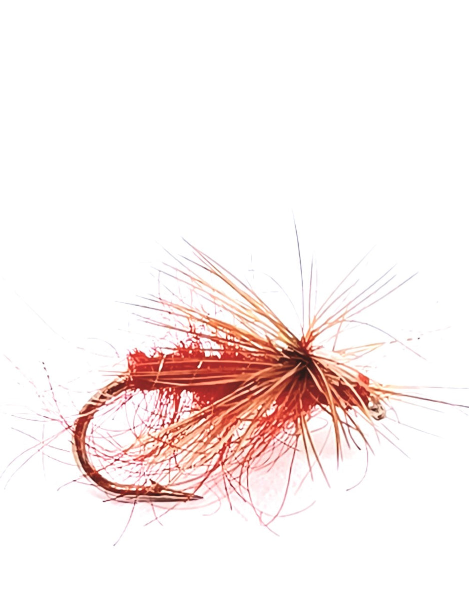 8PCS Black Peacock Spider Red Ant Dry Flies Trout Fishing Fly
