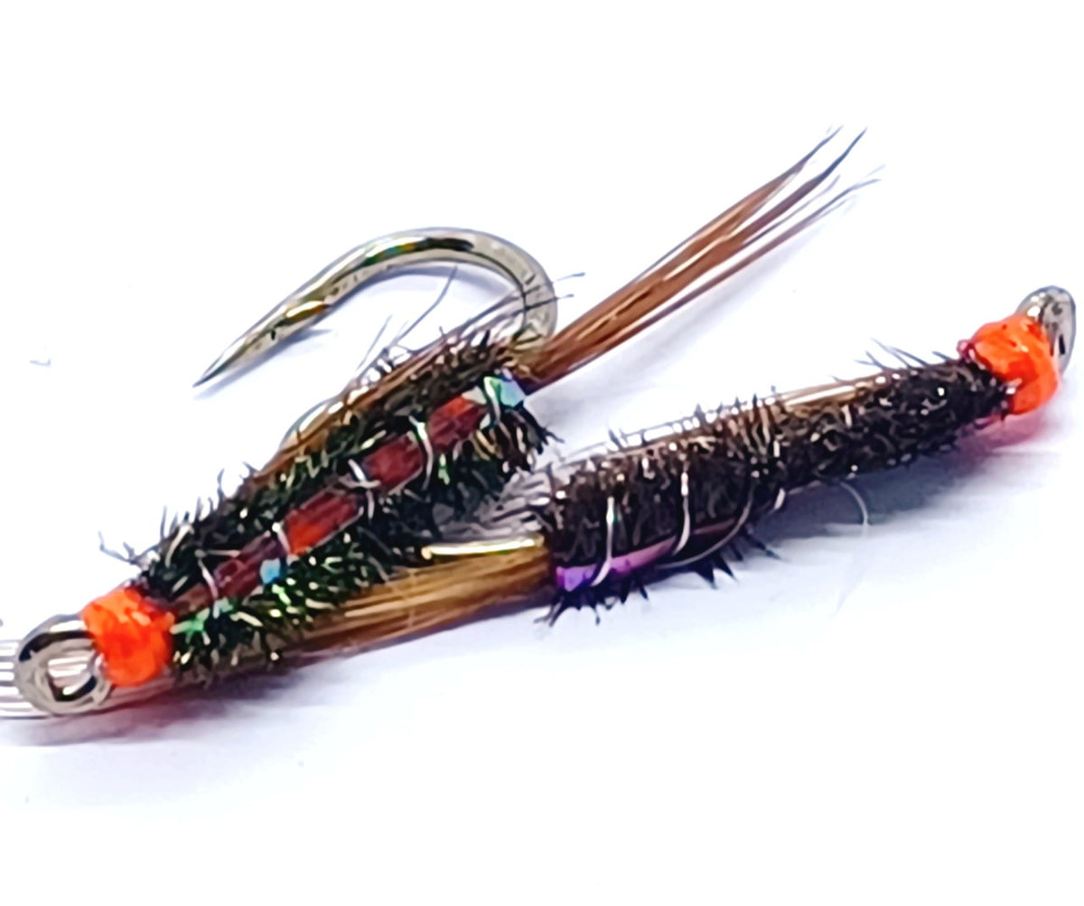 Chewing Gum Worm Red S10 Fishing Fly, Nymphs