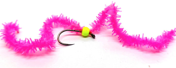 Worm Trout Fly Pink CODE BGP (s10)