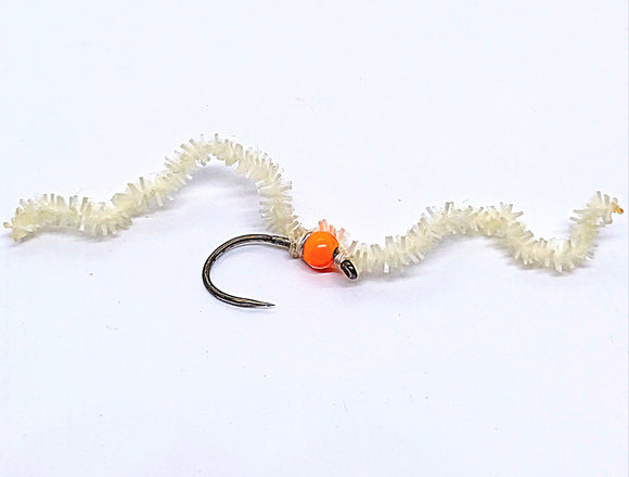 Worm Fly White CODE BGW (s10)