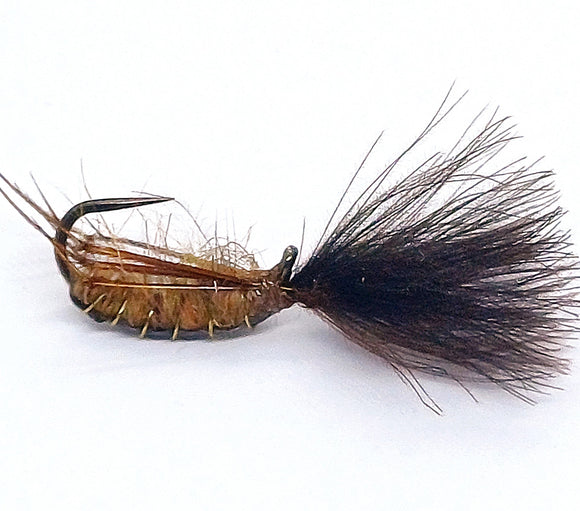 Amber Rutland Shrimp Fly CDC HBS24 (S12,14) BARBLESS