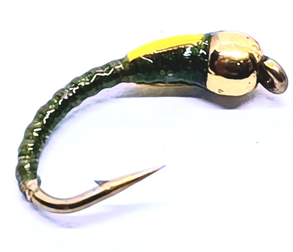 Dark Olive Buzzer Fly Gold Head CODE C139 (s10)