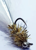 Humungous Fly White & Gold CODE HL1 (s8) Barbless