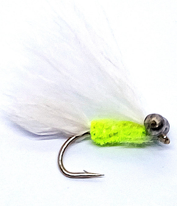 Cats Whisker lime green with bead chain eyes - Dragonflies