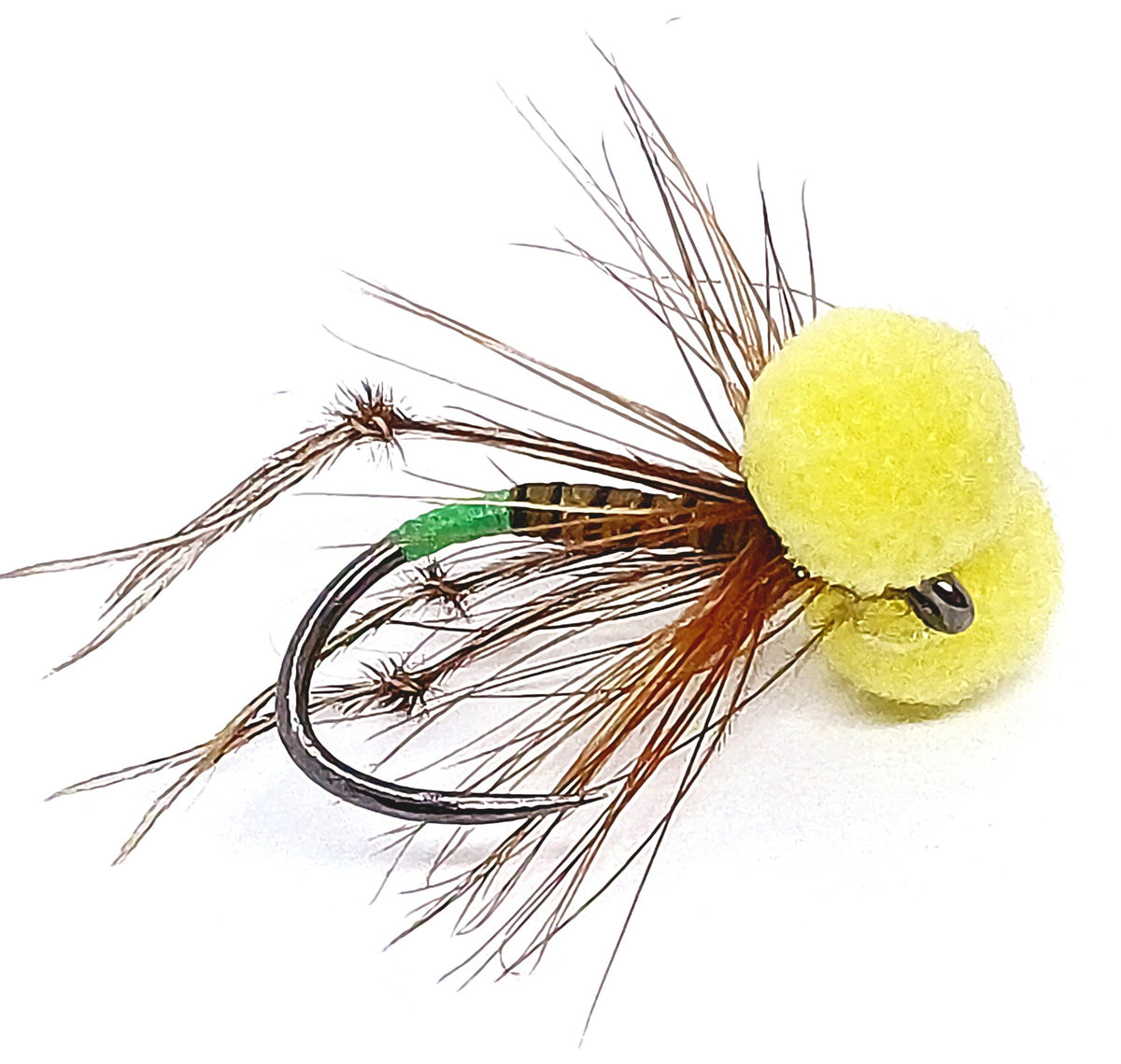 Yellow Owl Hopper Fly CODE BD62 (S12,14) – FlashAttackFlies