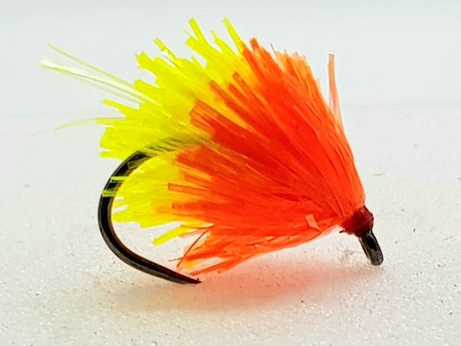 6 Mosche Da Pesca Tequila Pulse Fritz Blob – Arancione E Giallo, Amo Misura 10 - Foto 3