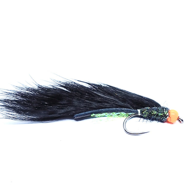 black mamba fishing lure Black Mamba Lure Fly Orange Bead CODE HL25 (s8) – FlashAttackFlies